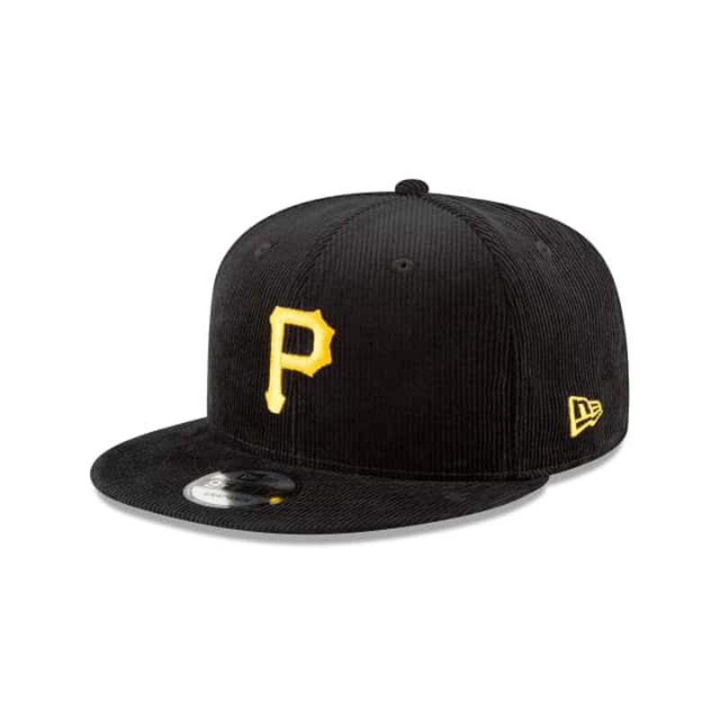 MLB Pittsburgh Pirates Corduroy 9Fifty Snapback (NDR1781) - Black New Era Caps